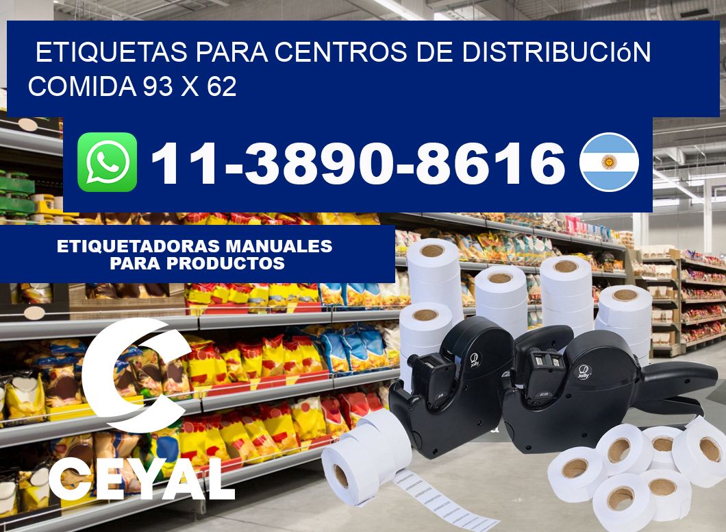 Etiquetas para centros de distribución comida 93 x 62