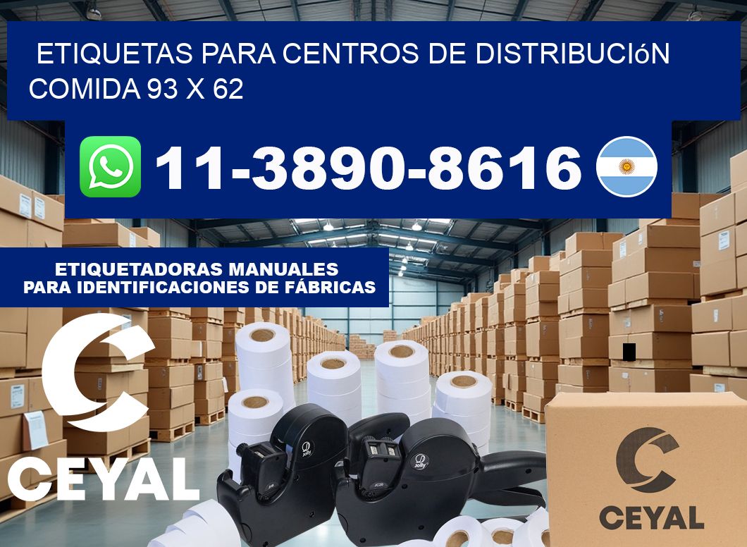 Etiquetas para centros de distribución comida 93 x 62