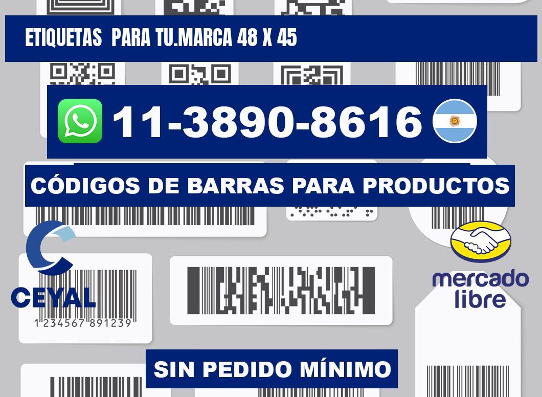 Etiquetas  para tu.marca 48 x 45