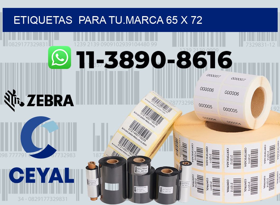Etiquetas  para tu.marca 65 x 72
