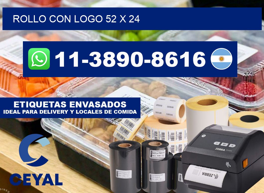Rollo con logo 52 x 24