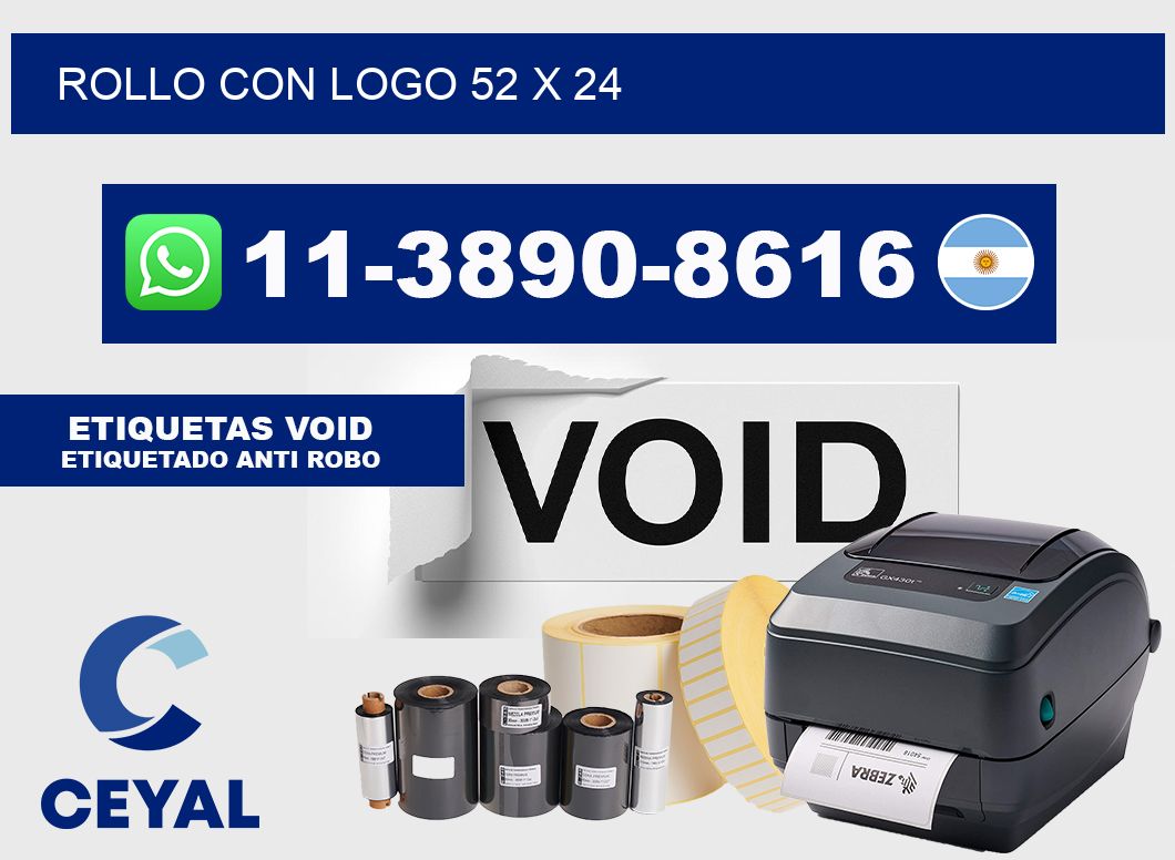 Rollo con logo 52 x 24