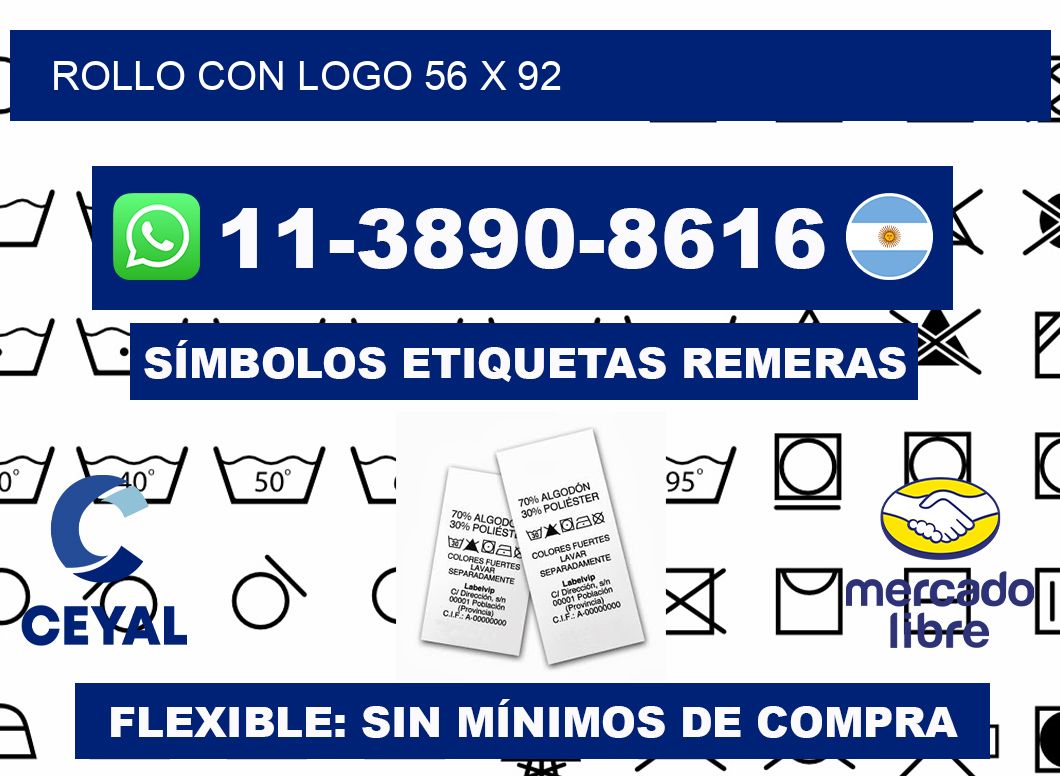 Rollo con logo 56 x 92