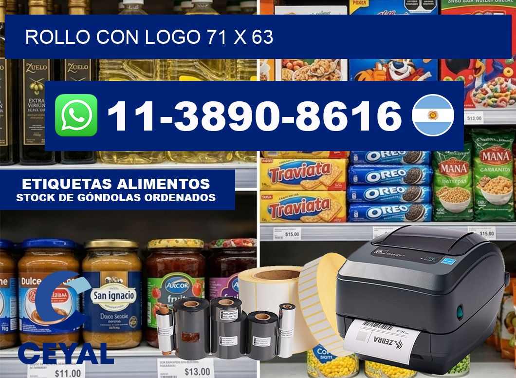 Rollo con logo 71 x 63