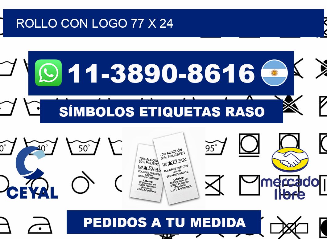 Rollo con logo 77 x 24
