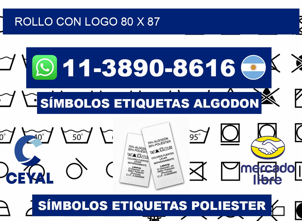 Rollo con logo 80 x 87