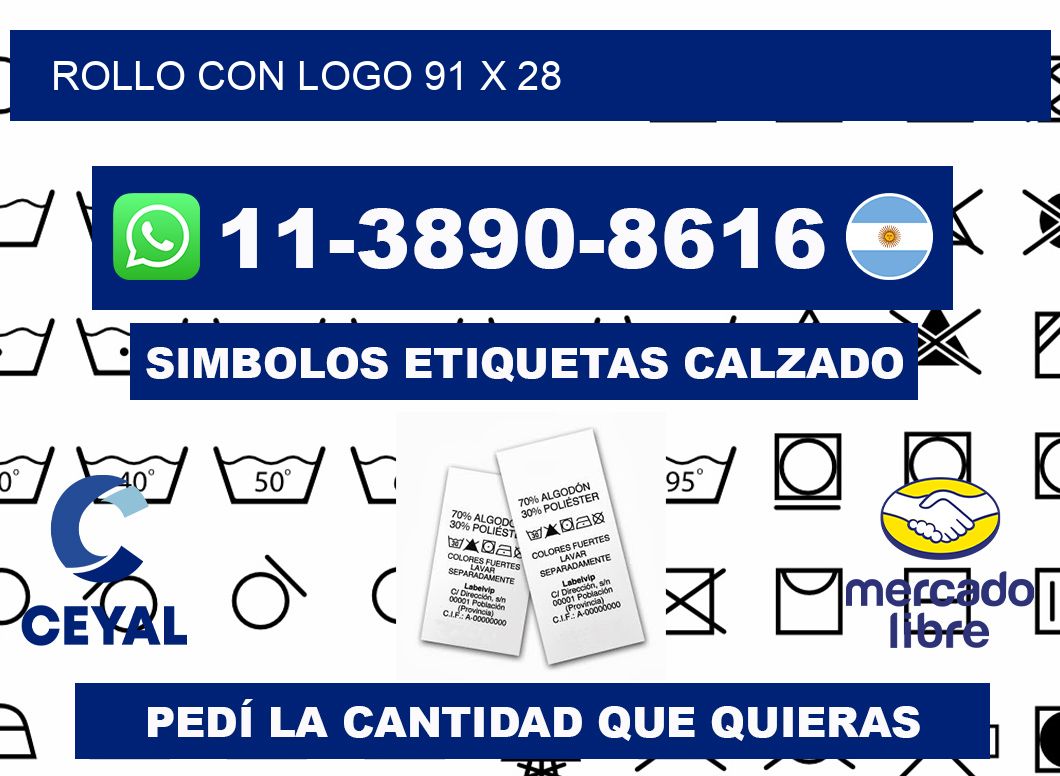 Rollo con logo 91 x 28