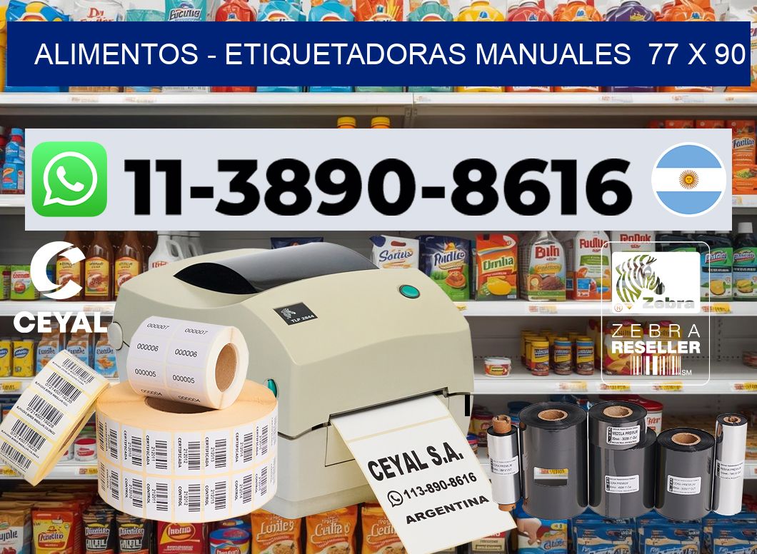 alimentos - Etiquetadoras Manuales  77 x 90