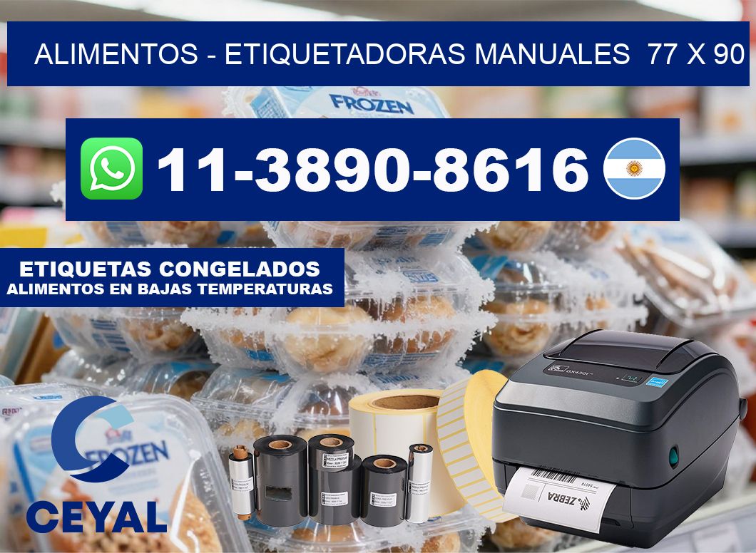 alimentos – Etiquetadoras Manuales  77 x 90