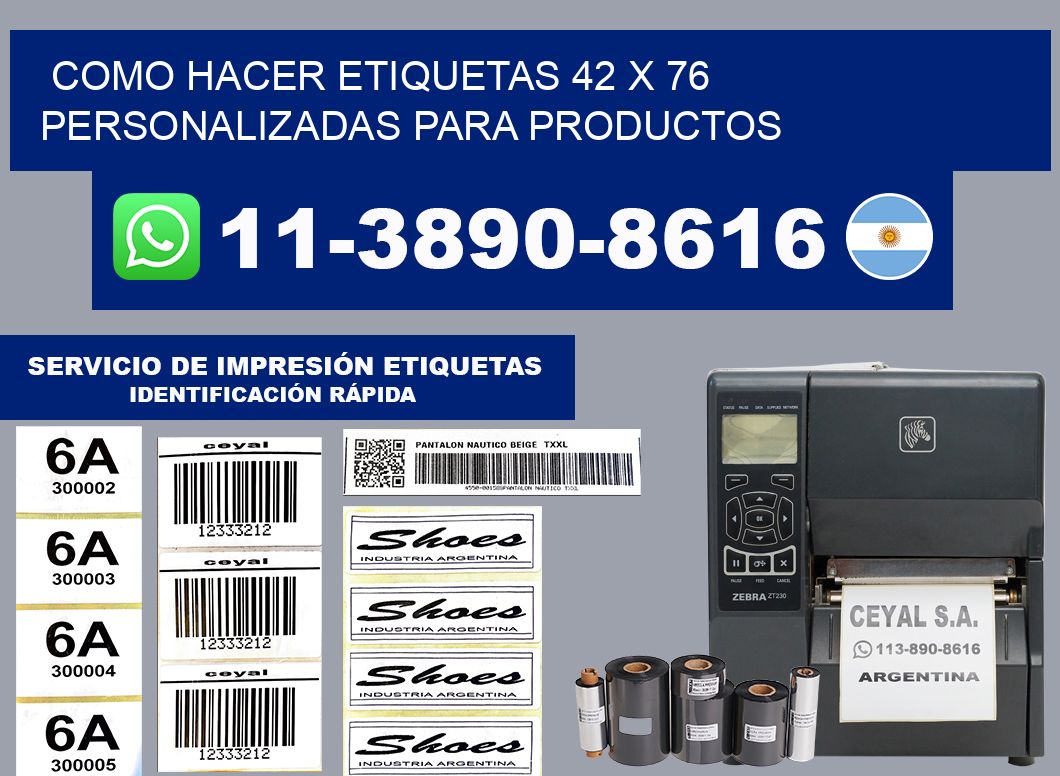 como hacer etiquetas 42 x 76 personalizadas para productos