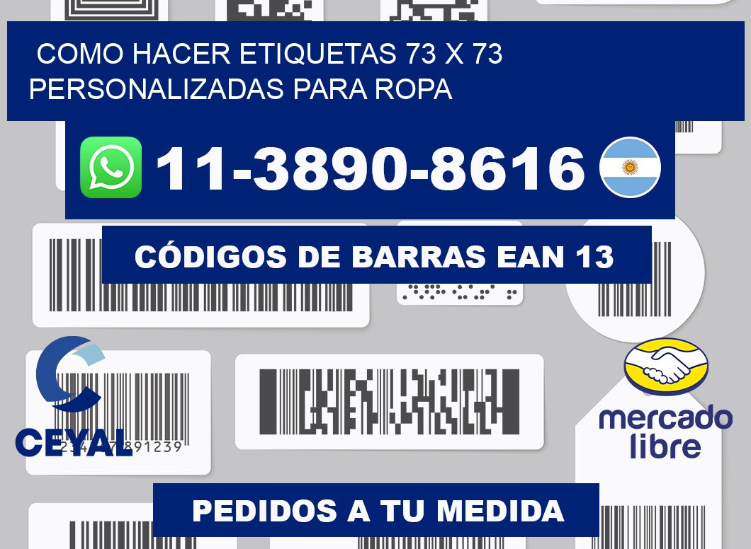 como hacer etiquetas 73 x 73 personalizadas para ropa