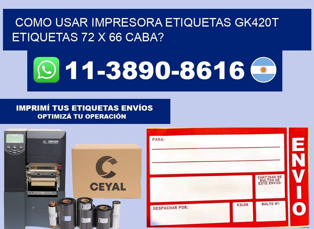 como usar impresora etiquetas gk420t etiquetas 72 x 66 CABA?