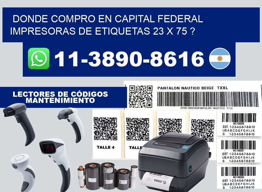 donde compro en capital federal impresoras de etiquetas 23 x 75 ?
