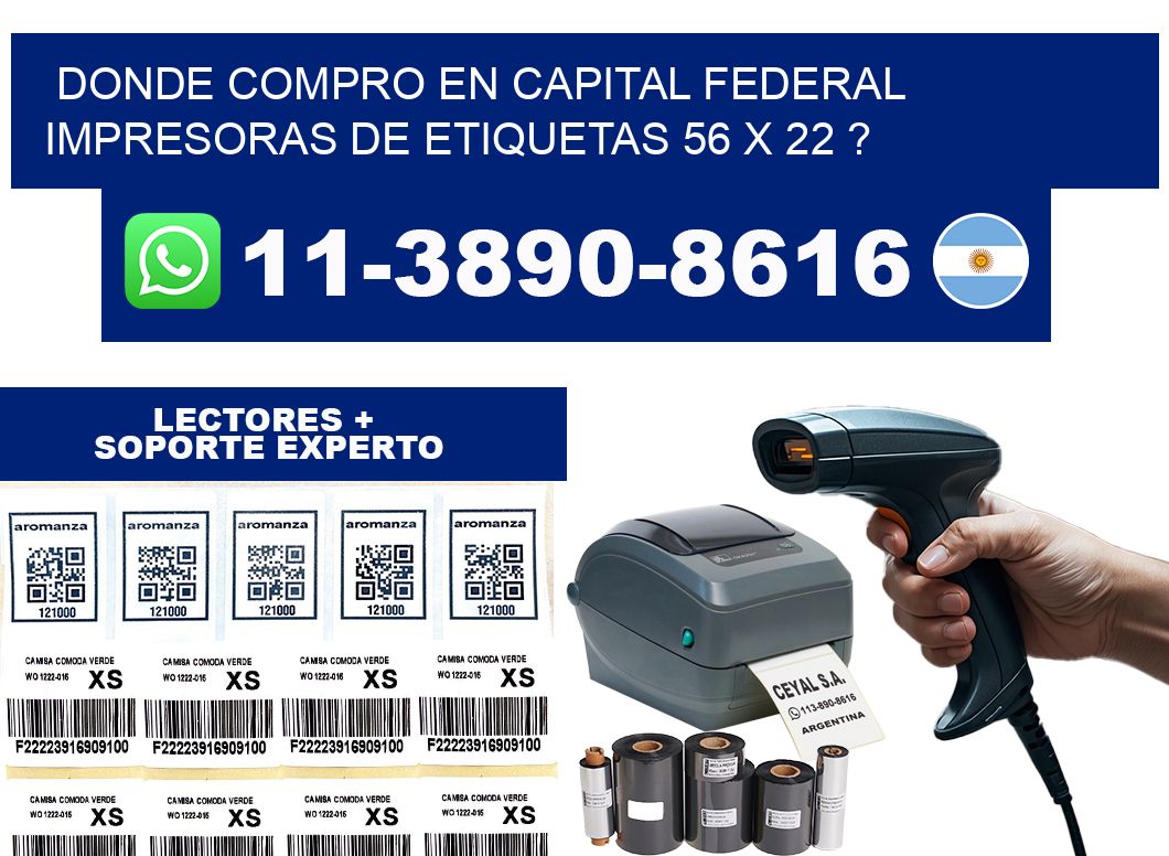 donde compro en capital federal impresoras de etiquetas 56 x 22 ?
