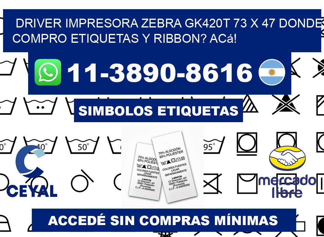 driver impresora zebra gk420t 73 x 47 Donde compro etiquetas y ribbon? Acá!