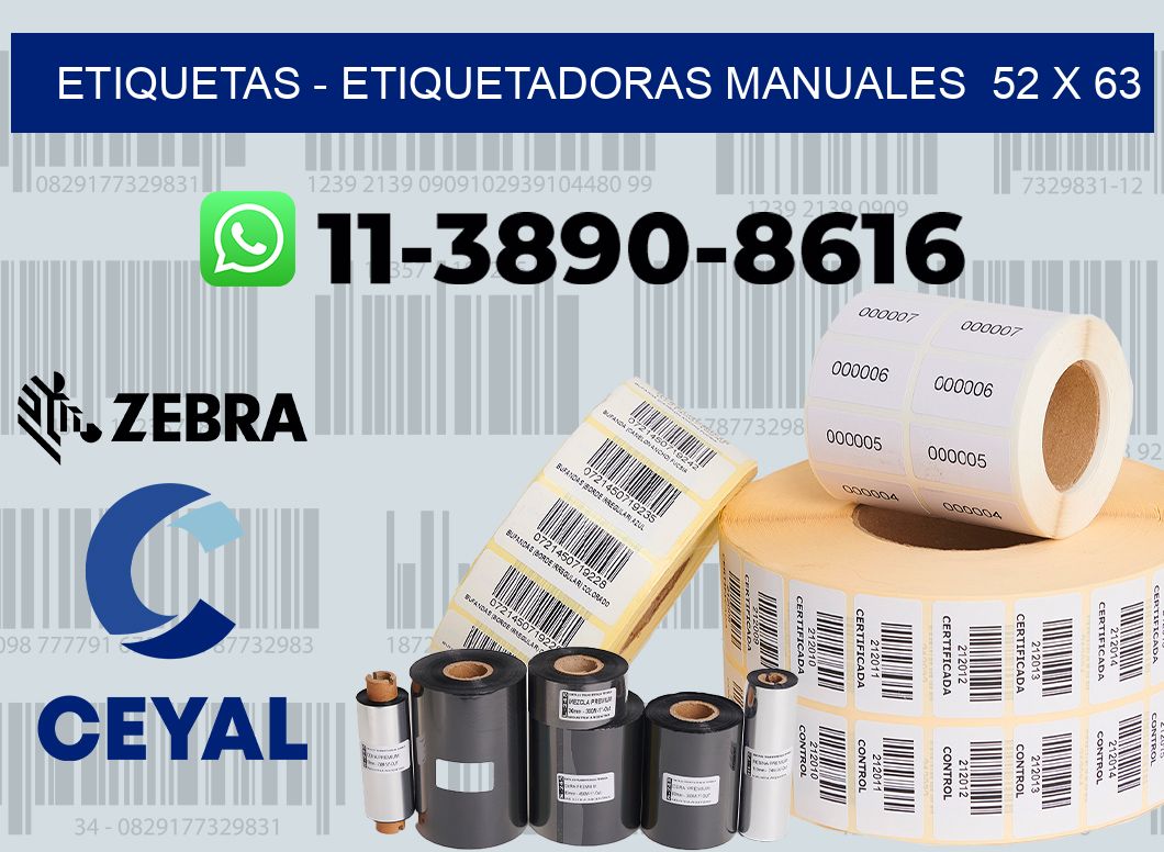 etiquetas - Etiquetadoras Manuales  52 x 63