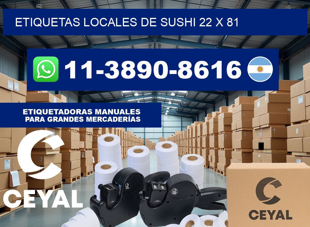 etiquetas locales de sushi 22 x 81