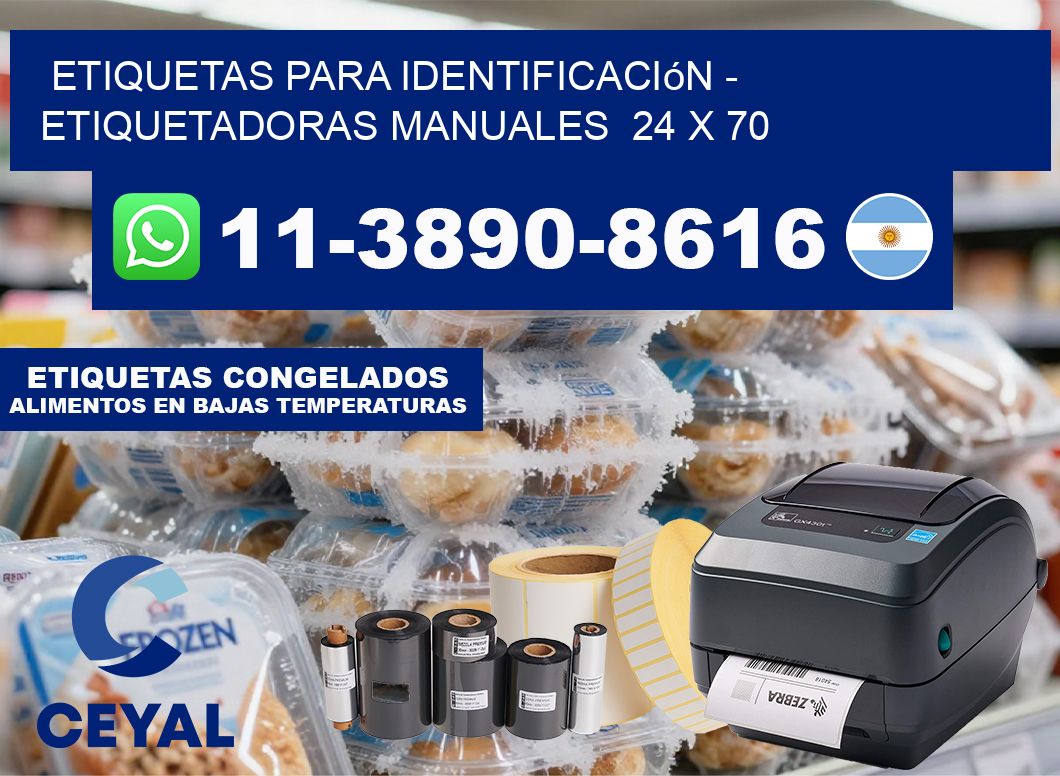 etiquetas para identificación – Etiquetadoras Manuales  24 x 70