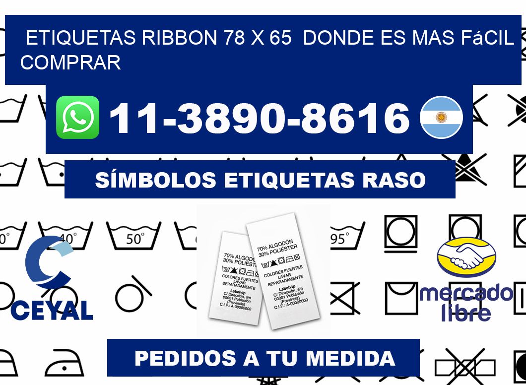 etiquetas ribbon 78 x 65  Donde es mas fácil comprar