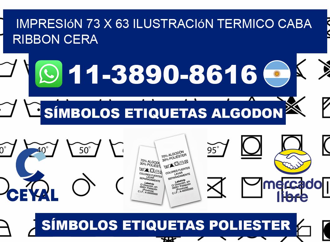 impresión 73 x 63 ilustración termico CABA Ribbon cera