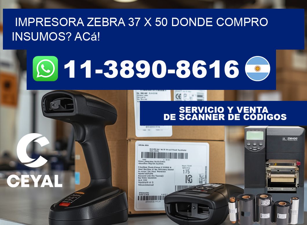impresora zebra 37 x 50 Donde compro insumos? Acá!