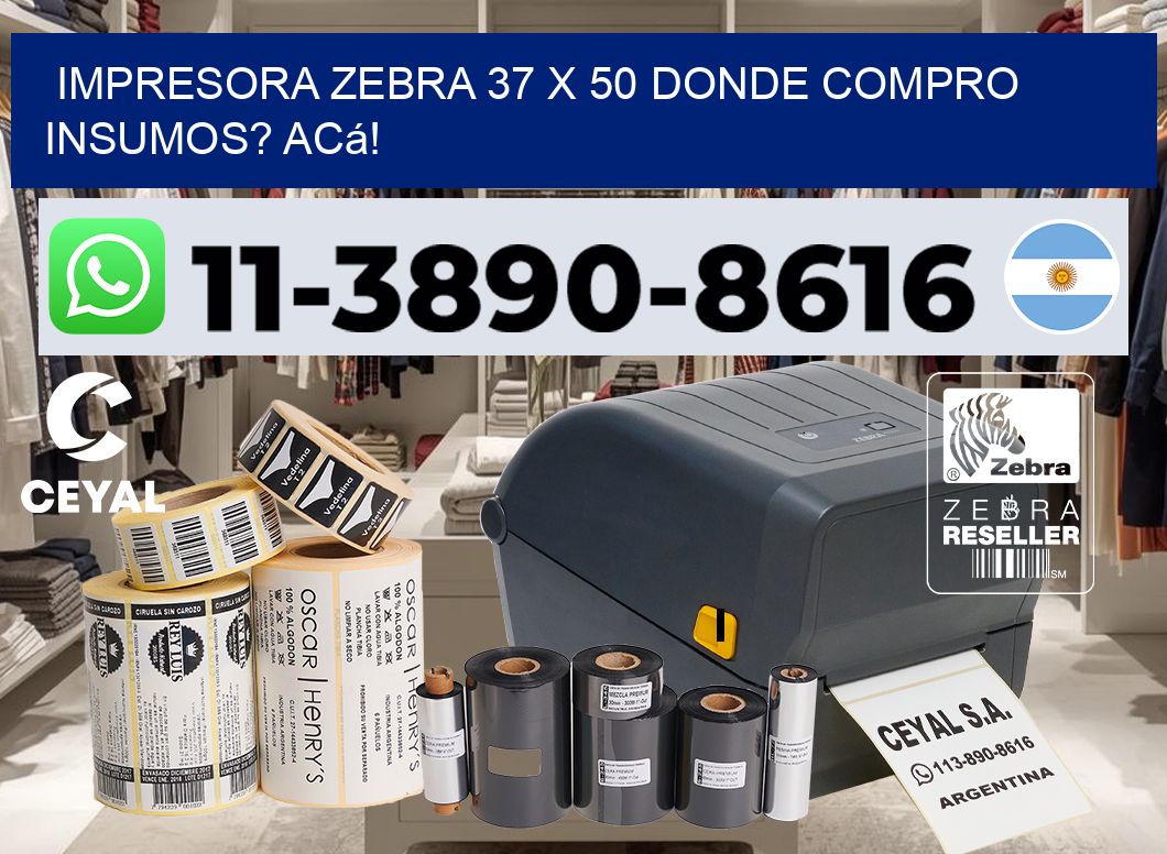 impresora zebra 37 x 50 Donde compro insumos? Acá!