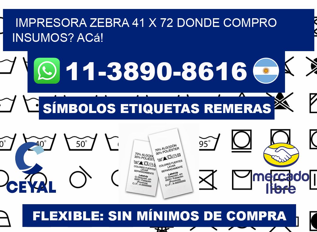 impresora zebra 41 x 72 Donde compro insumos? Acá!