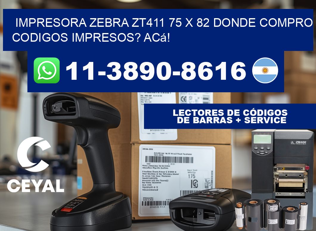 impresora zebra zt411 75 x 82 Donde compro codigos impresos? Acá!