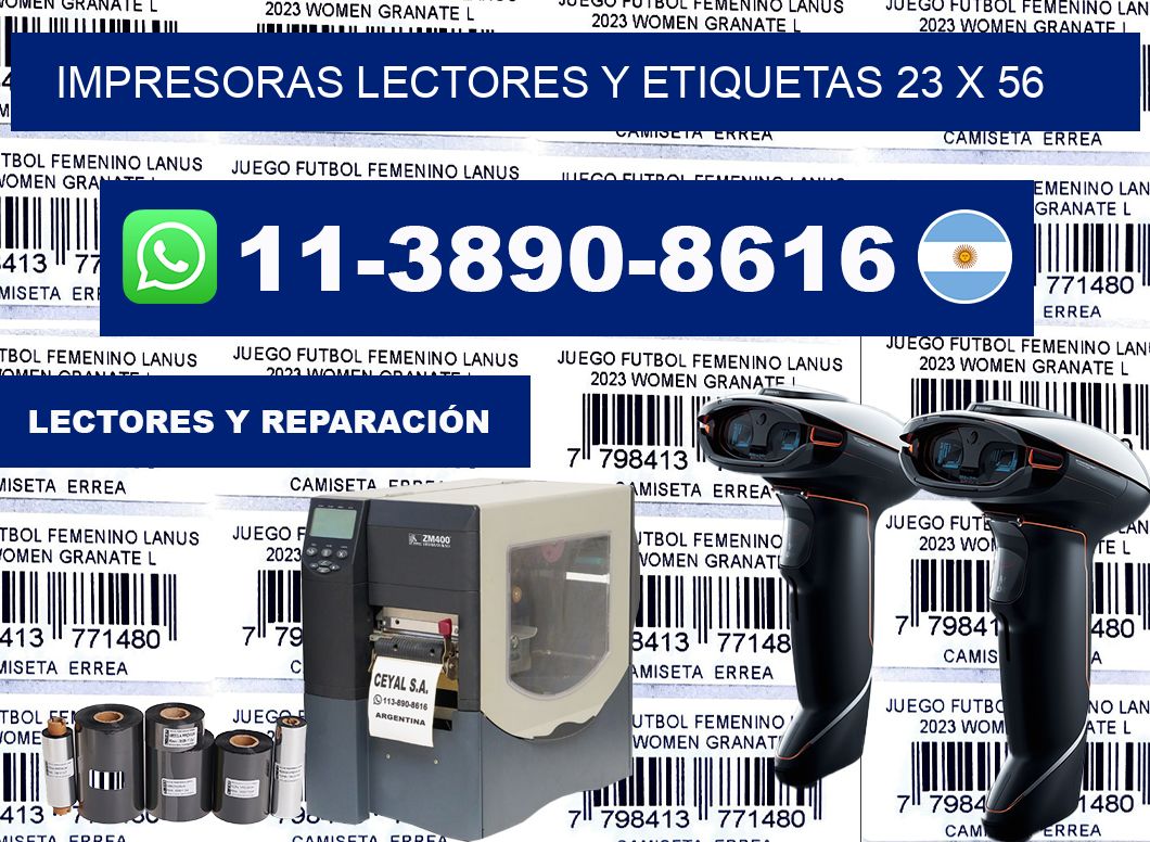 impresoras lectores y etiquetas 23 x 56