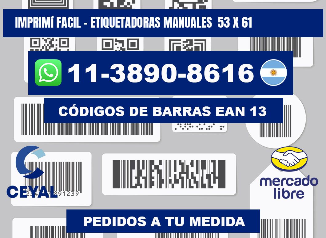 imprimí facil - Etiquetadoras Manuales  53 x 61