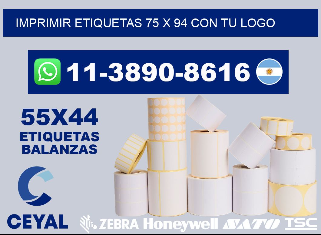imprimir etiquetas 75 x 94 con tu logo