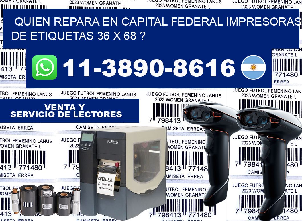 quien repara en capital federal impresoras de etiquetas 36 x 68 ?
