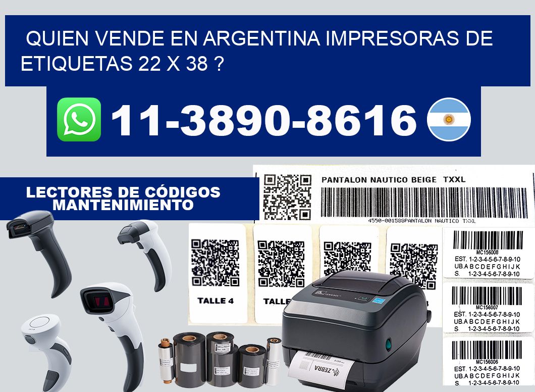 quien vende en argentina impresoras de etiquetas 22 x 38 ?