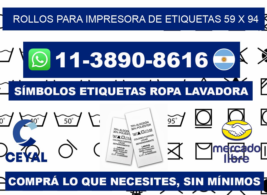 rollos para impresora de etiquetas 59 x 94