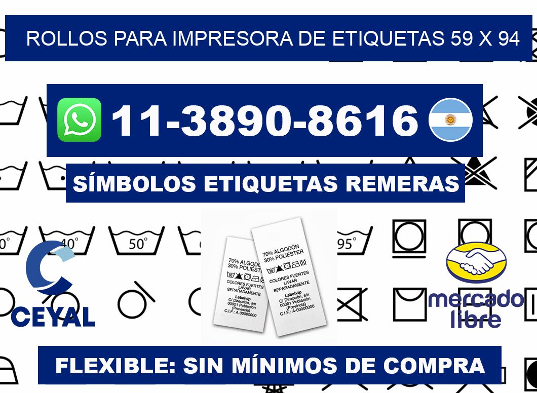 rollos para impresora de etiquetas 59 x 94