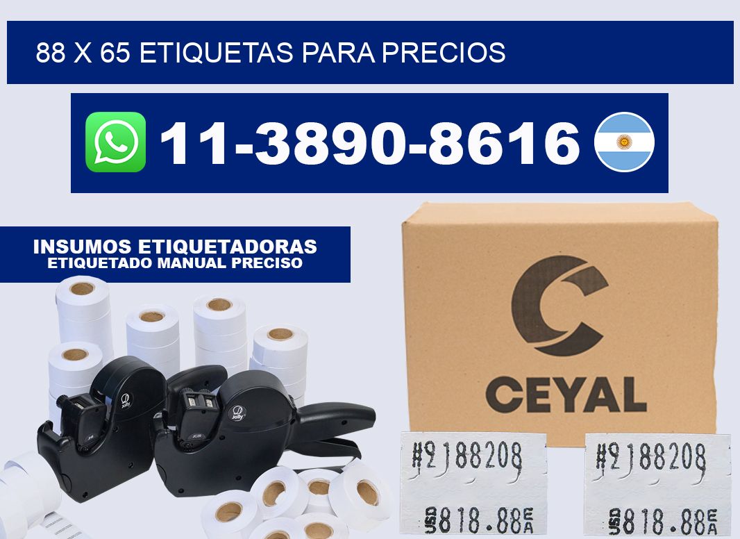 88 x 65 etiquetas para precios