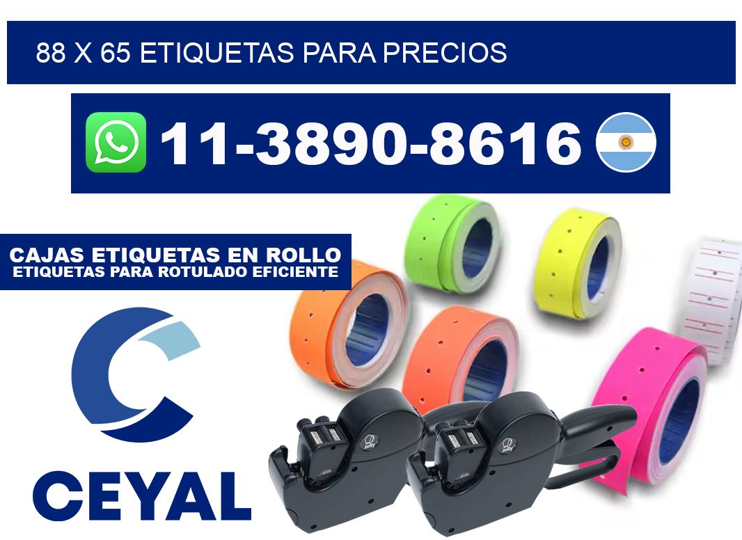 88 x 65 etiquetas para precios