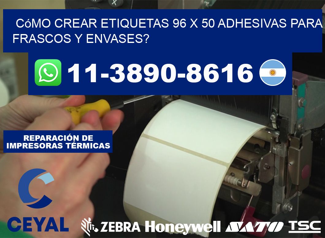Cómo crear etiquetas 96 x 50 adhesivas para frascos y envases?