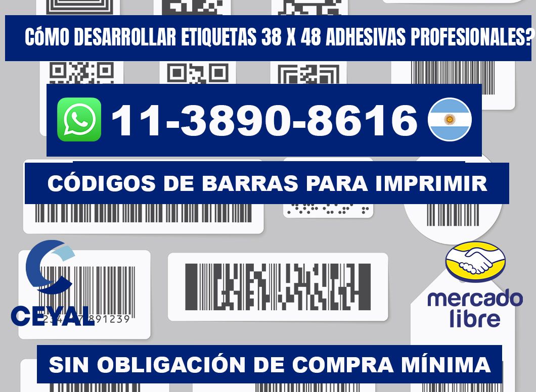 Cómo desarrollar etiquetas 38 x 48 adhesivas profesionales?