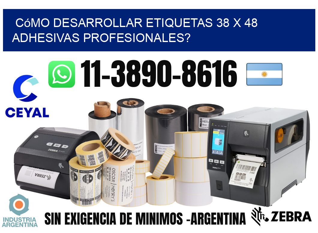 Cómo desarrollar etiquetas 38 x 48 adhesivas profesionales?