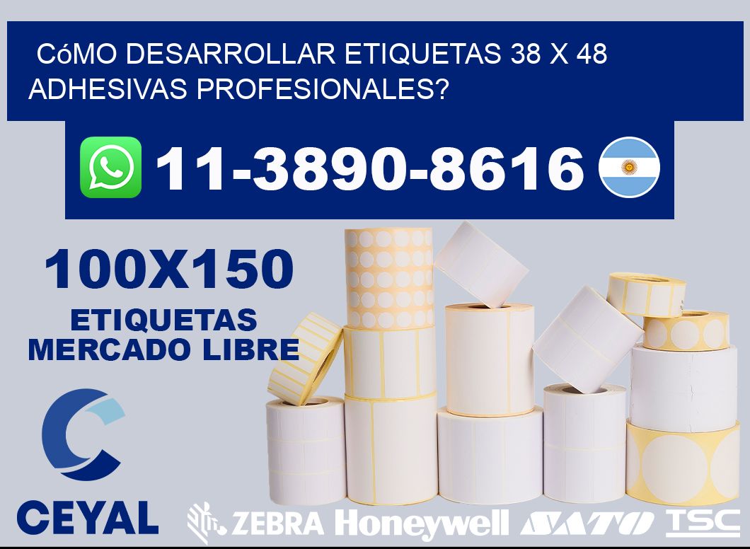Cómo desarrollar etiquetas 38 x 48 adhesivas profesionales?