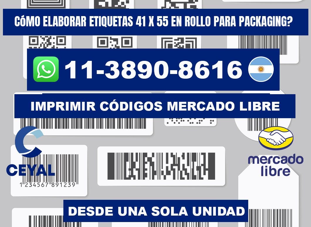 Cómo elaborar etiquetas 41 x 55 en rollo para packaging?