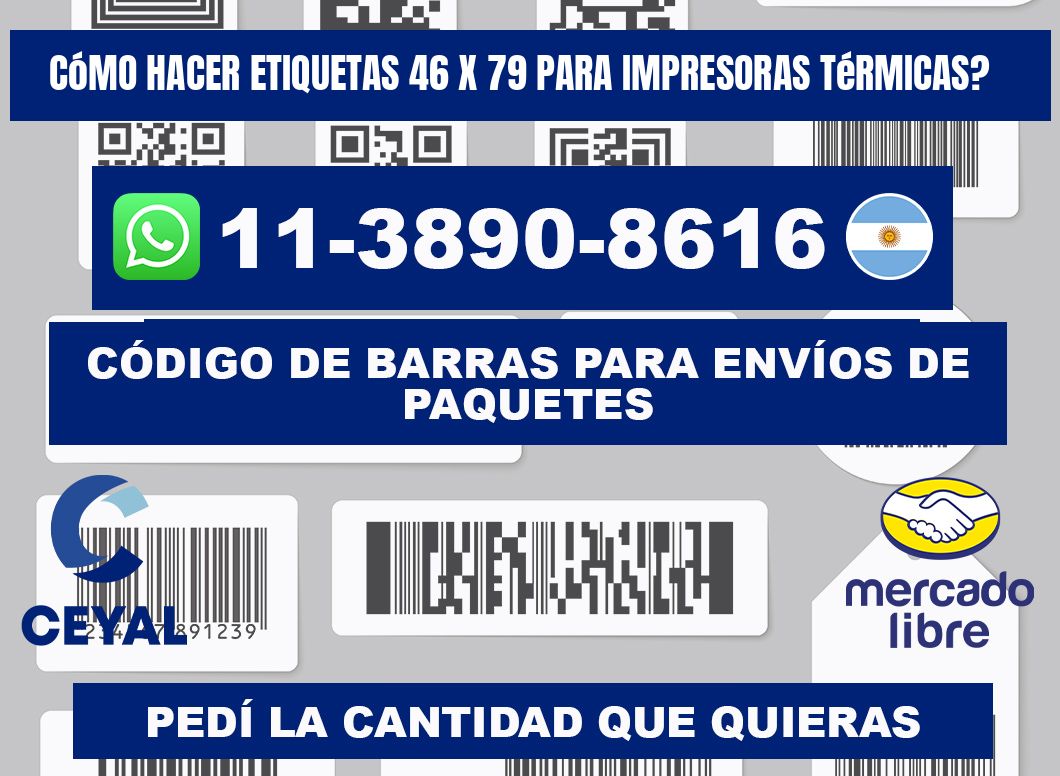 Cómo hacer etiquetas 46 x 79 para impresoras térmicas?