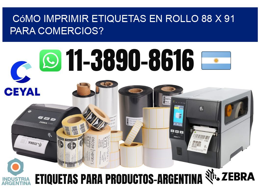 Cómo imprimir etiquetas en rollo 88 x 91 para comercios?