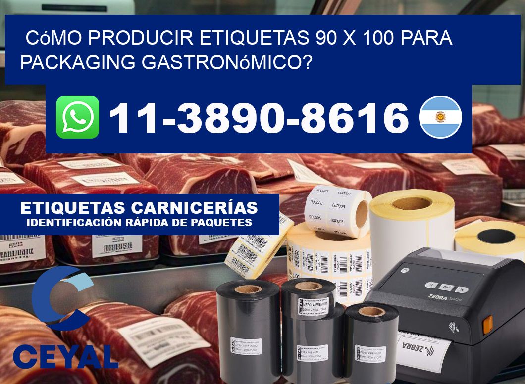 Cómo producir etiquetas 90 x 100 para packaging gastronómico?