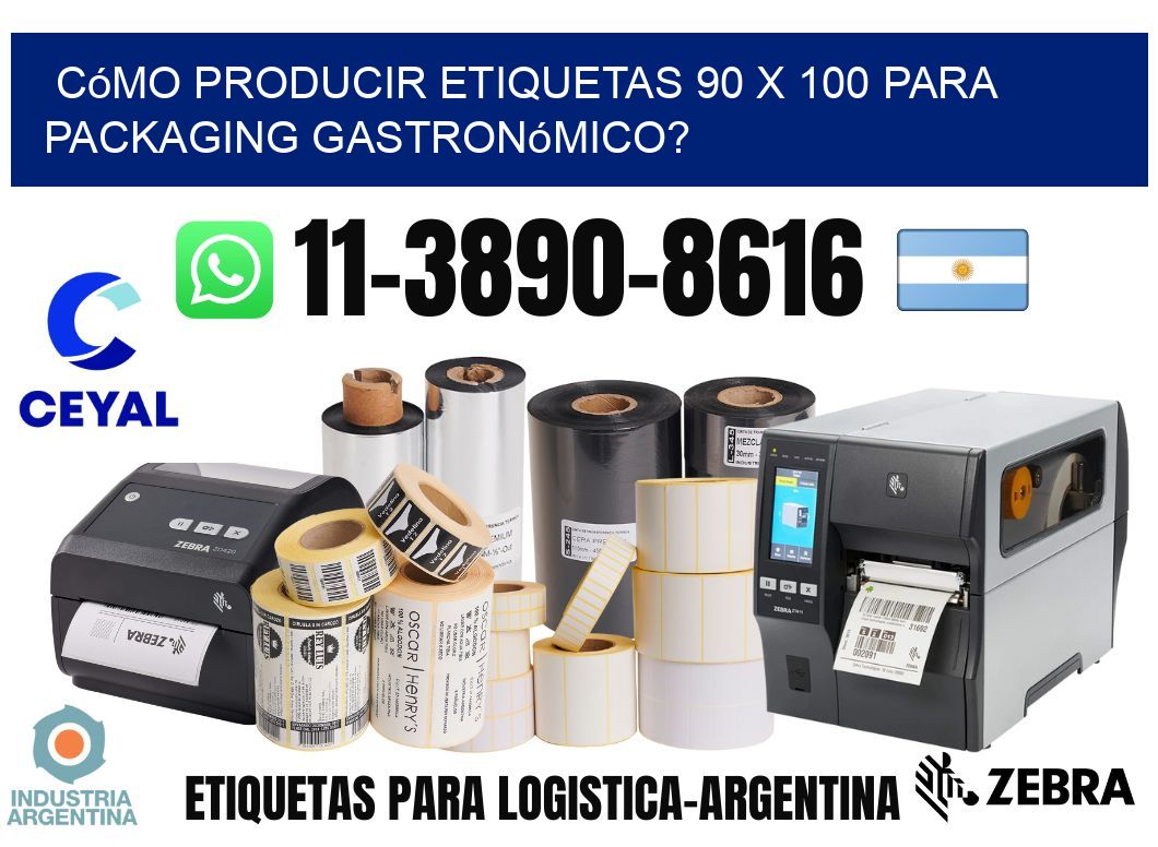 Cómo producir etiquetas 90 x 100 para packaging gastronómico?