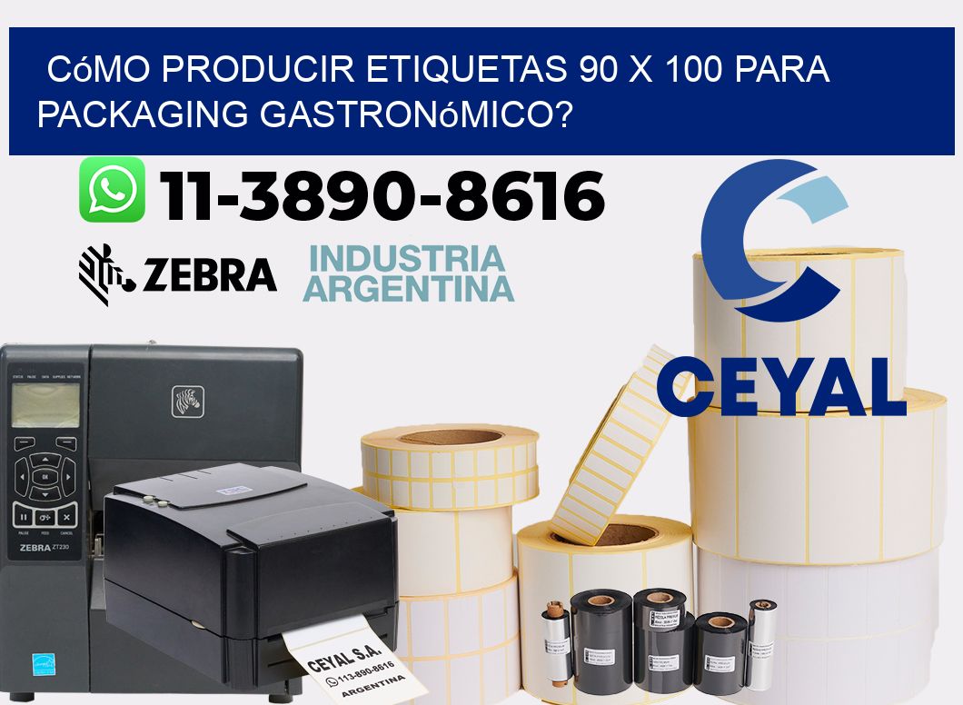 Cómo producir etiquetas 90 x 100 para packaging gastronómico?
