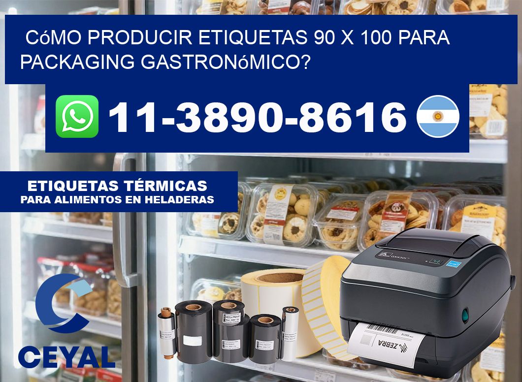 Cómo producir etiquetas 90 x 100 para packaging gastronómico?