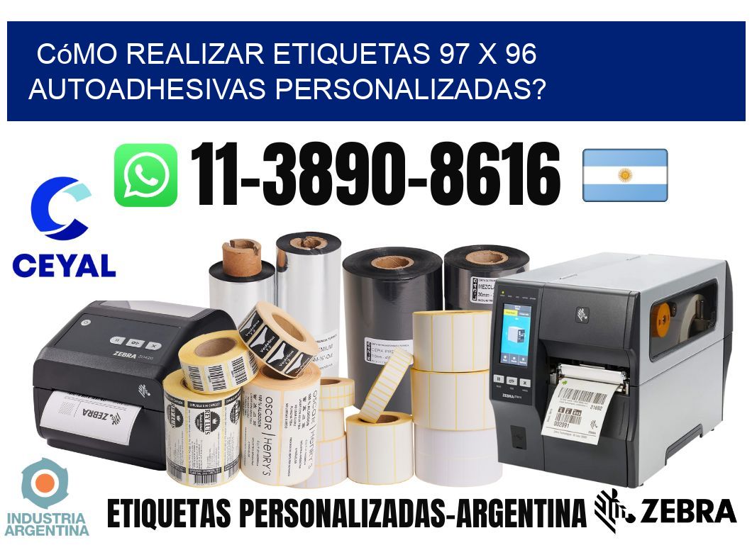 Cómo realizar etiquetas 97 x 96 autoadhesivas personalizadas?
