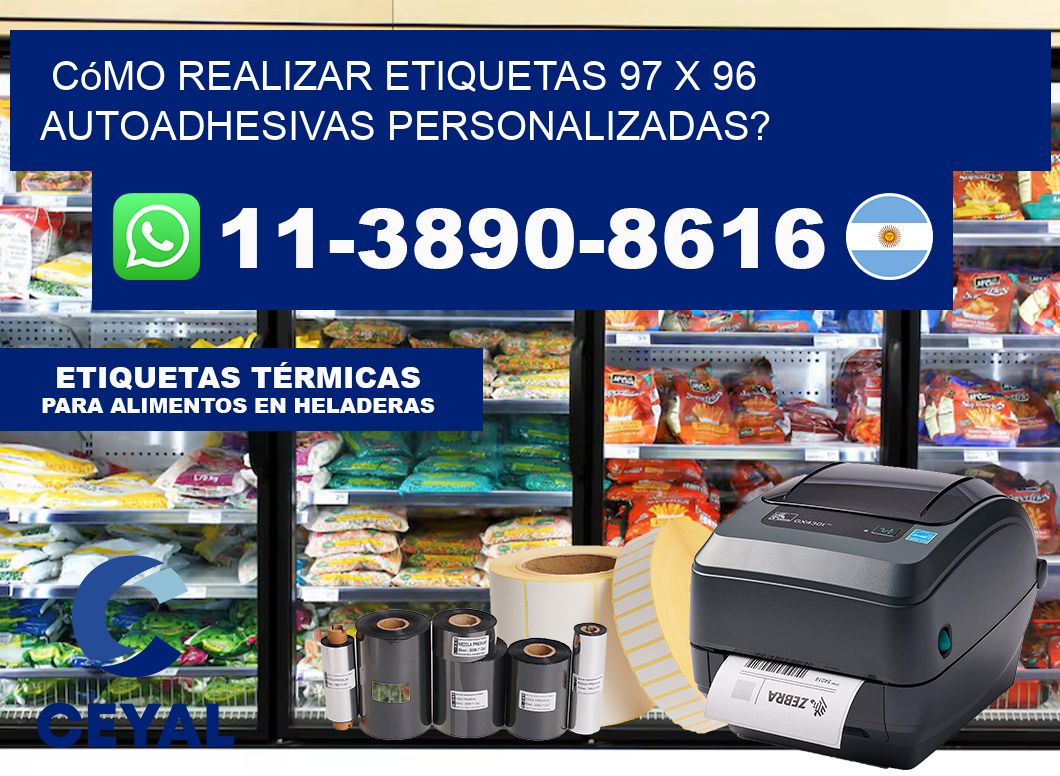 Cómo realizar etiquetas 97 x 96 autoadhesivas personalizadas?